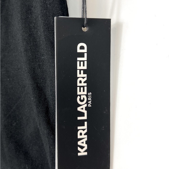 Karl Lagerfeld Ski Postcard Graphic Tee Black XS NWT - Picture 10 of 11